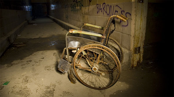 Wheelchair in Tunnel